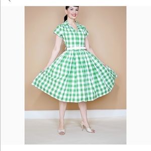 Bernie Dexter Kelly Dress in Green Check